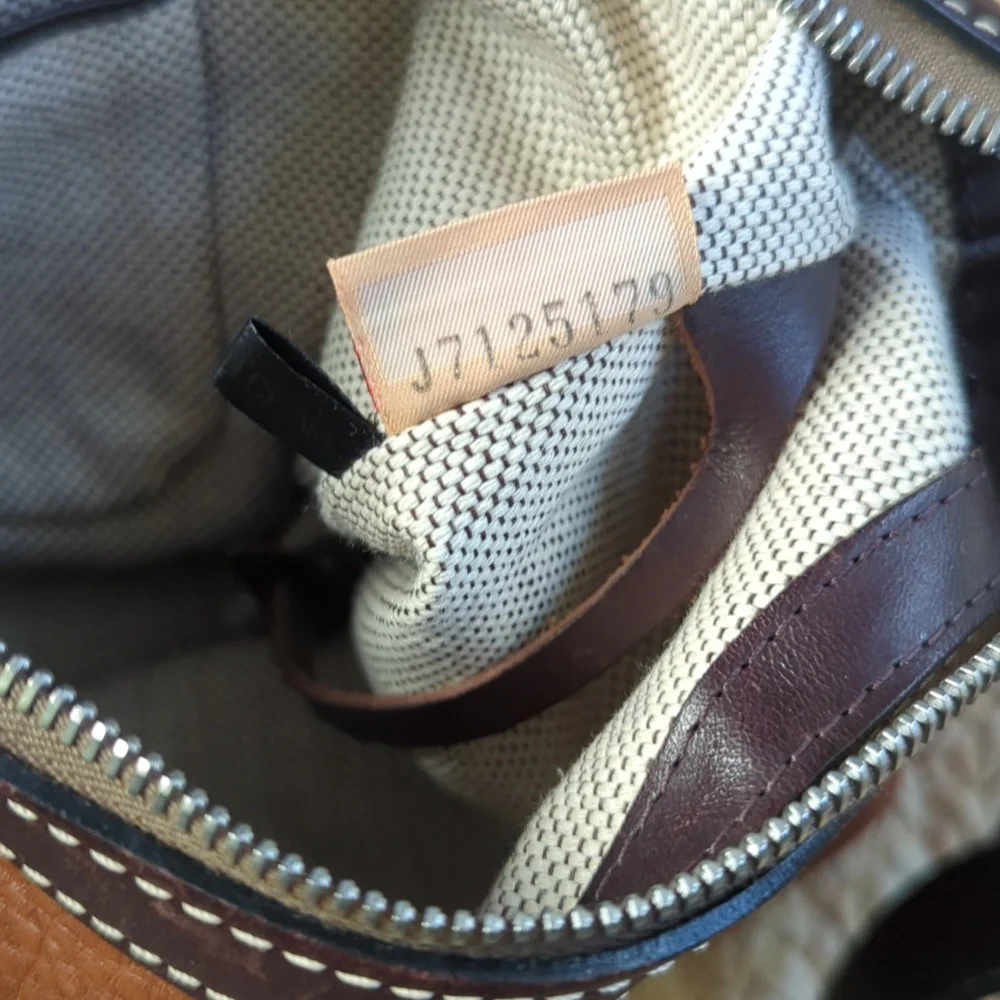 Dooney & Bourke Brown Leather Hobo Handbag - Picture 8 of 16